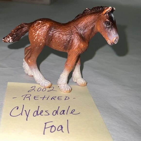 Schleich Brown Bay Clydesdale Foal 2002 retired - Picture 1 of 5